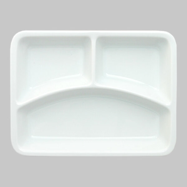 PLATO EN PORCELANA, rectangular 3/3