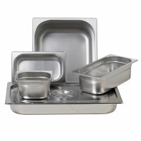 Gastronorm containers, stainless steel, GN 1/6 - 150 mm