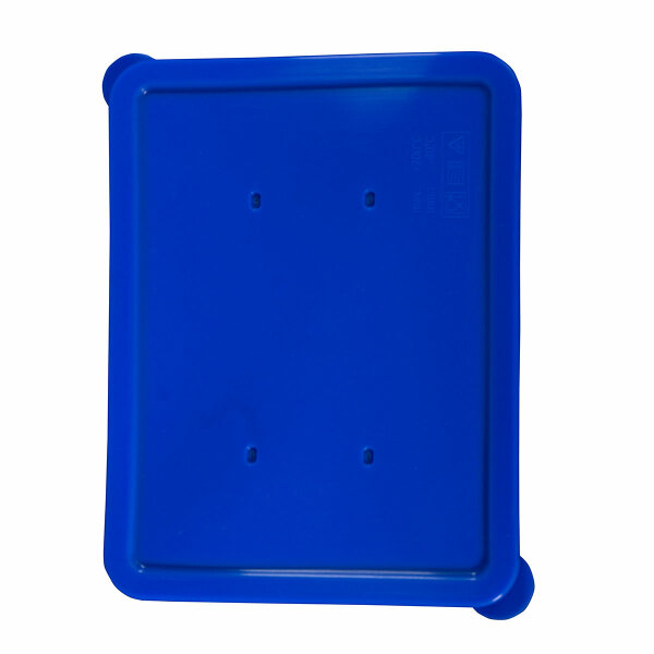 Silicone lid, rectangular, blue